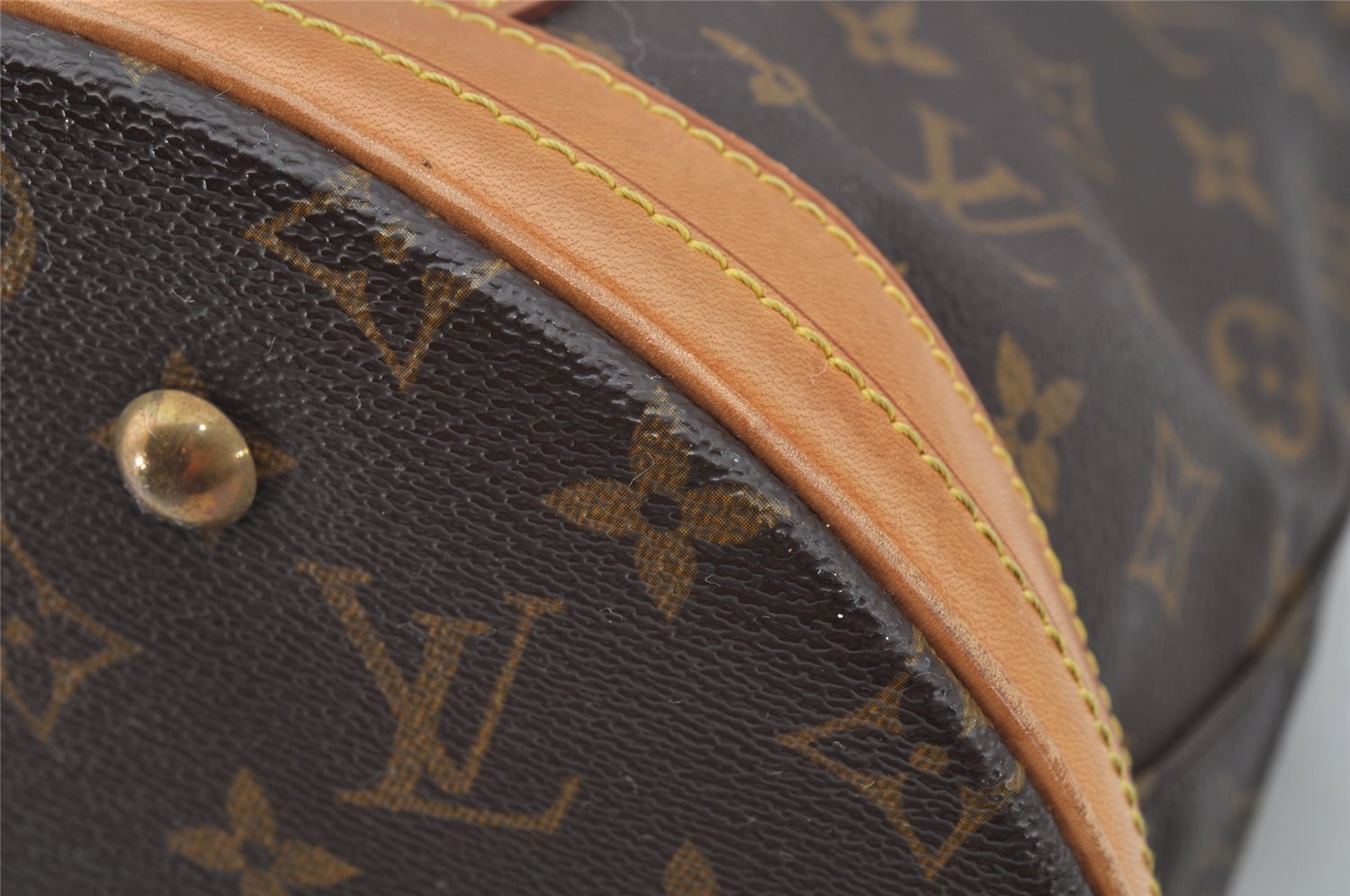 Authentic Louis Vuitton Monogram Bucket GM Shoulder Tote Bag M42236 Junk 3953I