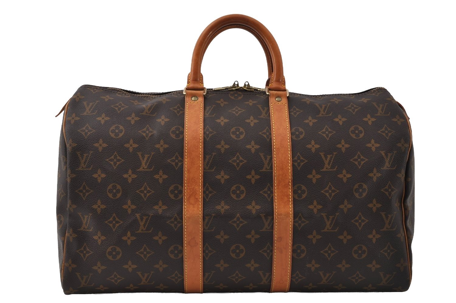 Authentic Louis Vuitton Monogram Keepall 45 Travel Boston Bag M41428 LV 3956I