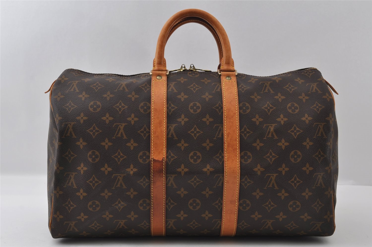 Authentic Louis Vuitton Monogram Keepall 45 Travel Boston Bag M41428 LV 3956I
