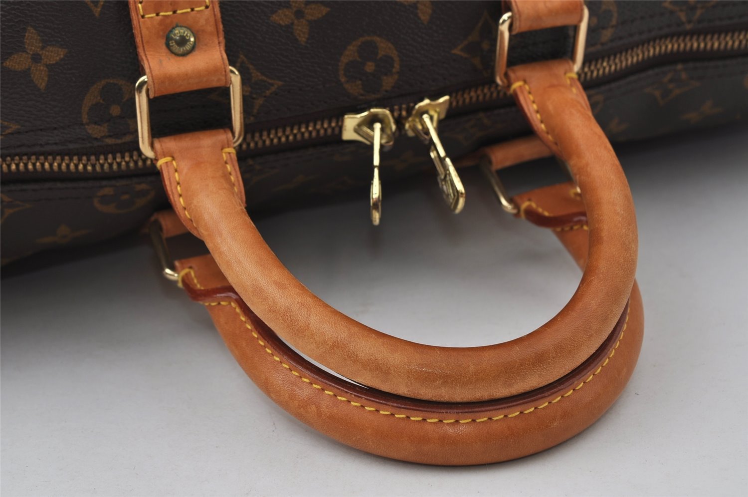Authentic Louis Vuitton Monogram Keepall 45 Travel Boston Bag M41428 LV 3956I