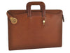 Authentic Burberrys Vintage Leather Briefcase Business Bag Brown 3957I