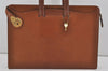 Authentic Burberrys Vintage Leather Briefcase Business Bag Brown 3957I