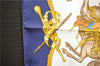 Authentic HERMES Carre 90 Scarf "LES FETES DU ROI SOLEIL" Silk Navy Box 3958D