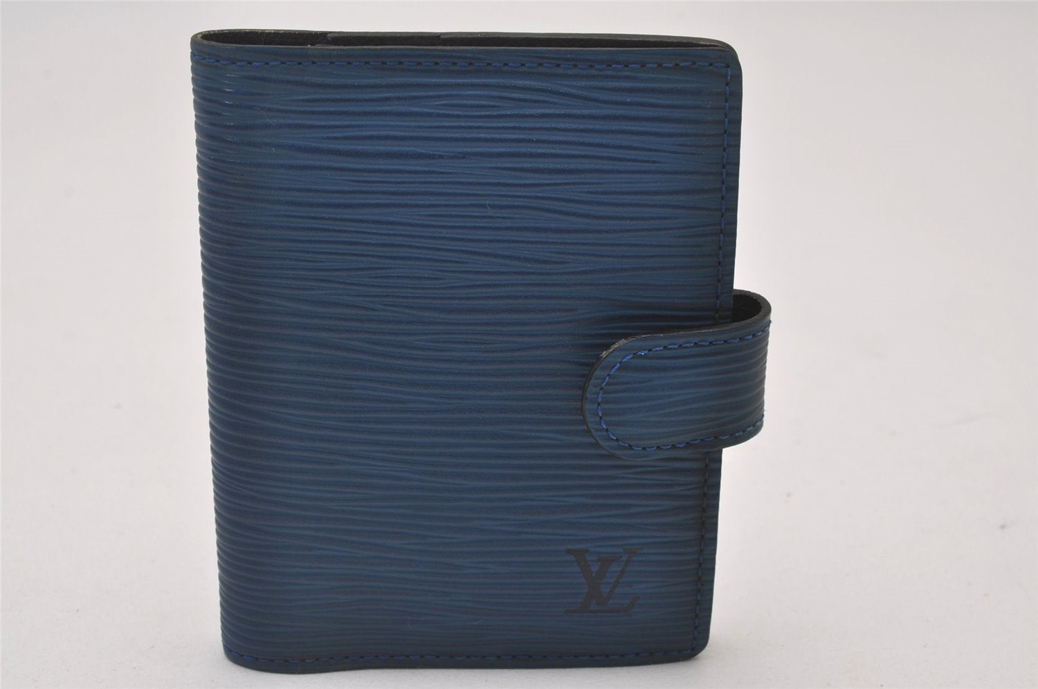 Authentic Louis Vuitton Epi Mini Agenda Notebook Cover Blue R20075 LV 3959I