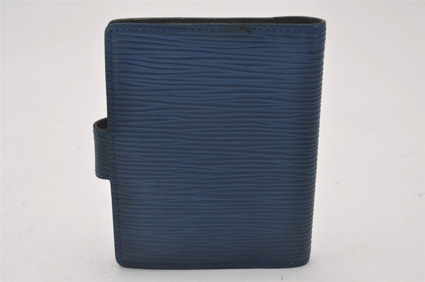 Authentic Louis Vuitton Epi Mini Agenda Notebook Cover Blue R20075 LV 3959I