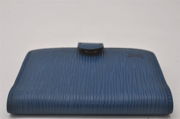 Authentic Louis Vuitton Epi Mini Agenda Notebook Cover Blue R20075 LV 3959I