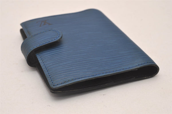Authentic Louis Vuitton Epi Mini Agenda Notebook Cover Blue R20075 LV 3959I