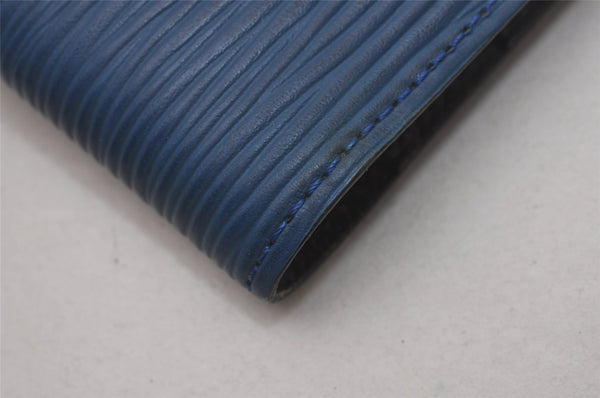 Authentic Louis Vuitton Epi Mini Agenda Notebook Cover Blue R20075 LV 3959I