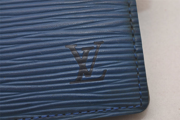 Authentic Louis Vuitton Epi Mini Agenda Notebook Cover Blue R20075 LV 3959I