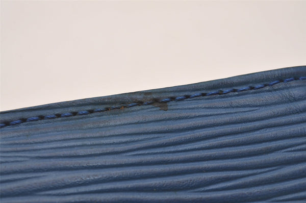 Authentic Louis Vuitton Epi Mini Agenda Notebook Cover Blue R20075 LV 3959I