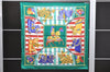 Authentic HERMES Carre 90 Scarf "CHOCS EN PLUMES" Silk Green Box 3960D