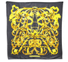 Authentic HERMES Carre 90 Scarf "LE MORS A LA CONETABLE" Silk Black 3961D