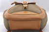 Authentic GUCCI Drawstring Backpack GG Canvas Leather Brown Junk 3961I