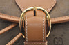 Authentic GUCCI Drawstring Backpack GG Canvas Leather Brown Junk 3961I