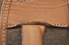 Authentic GUCCI Drawstring Backpack GG Canvas Leather Brown Junk 3961I
