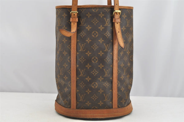 Authentic Louis Vuitton Monogram Bucket GM Shoulder Tote Bag M42236 Junk 3962I