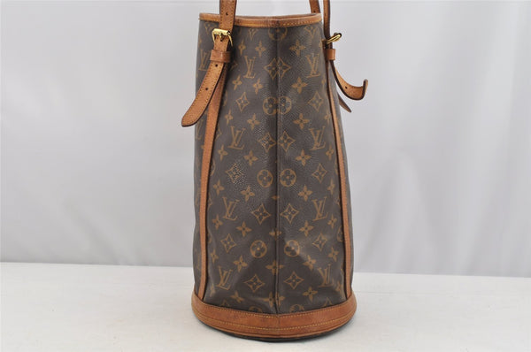 Authentic Louis Vuitton Monogram Bucket GM Shoulder Tote Bag M42236 Junk 3962I