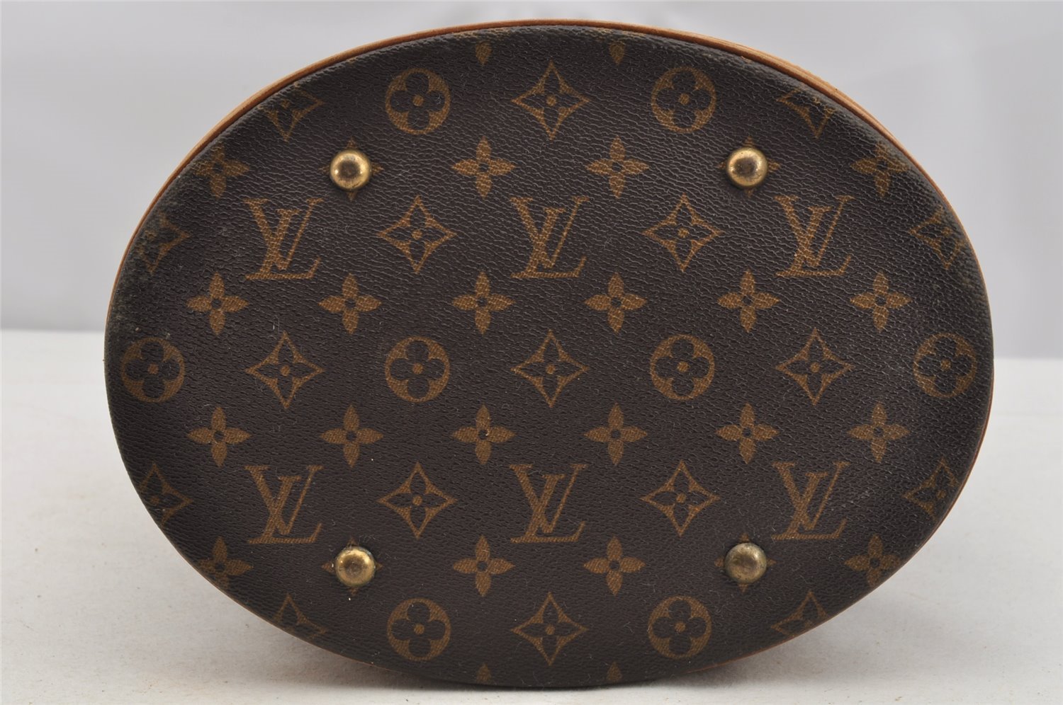 Authentic Louis Vuitton Monogram Bucket GM Shoulder Tote Bag M42236 Junk 3962I