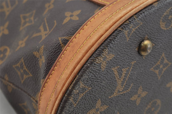 Authentic Louis Vuitton Monogram Bucket GM Shoulder Tote Bag M42236 Junk 3962I
