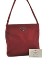 Authentic PRADA TESSUTO CITY Nylon Shoulder Hand Bag B6243 Bordeaux Red 3963I