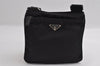 Authentic PRADA Nylon Tessuto Leather Shoulder Cross Body Bag Purse Black 3965I