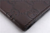 Authentic GUCCI Guccissima Card Case GG Leather 146230 Brown 3966E