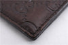 Authentic GUCCI Guccissima Card Case GG Leather 146230 Brown 3966E