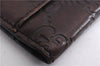 Authentic GUCCI Guccissima Card Case GG Leather 146230 Brown 3966E