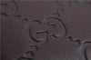 Authentic GUCCI Guccissima Card Case GG Leather 146230 Brown 3966E