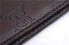 Authentic GUCCI Guccissima Card Case GG Leather 146230 Brown 3966E