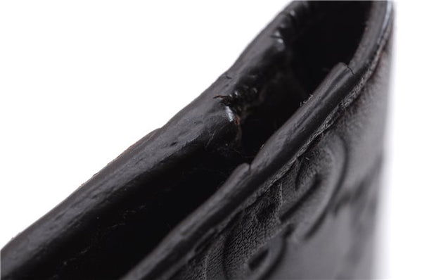 Authentic GUCCI Guccissima Card Case GG Leather 146230 Brown 3966E