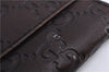 Authentic GUCCI Guccissima Card Case GG Leather 146230 Brown 3966E