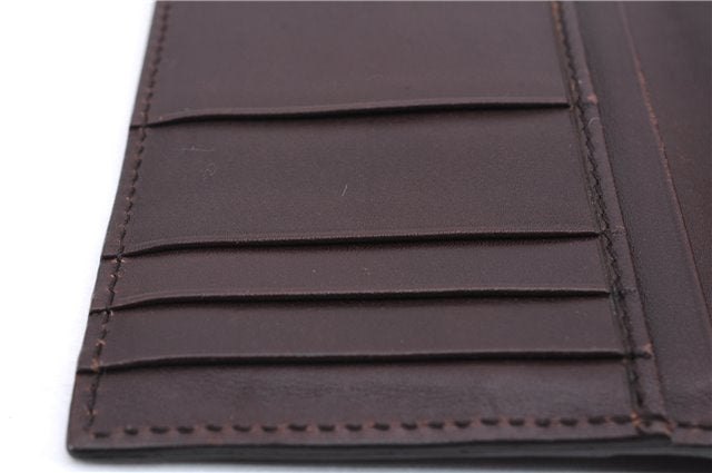 Authentic GUCCI Guccissima Card Case GG Leather 146230 Brown 3966E