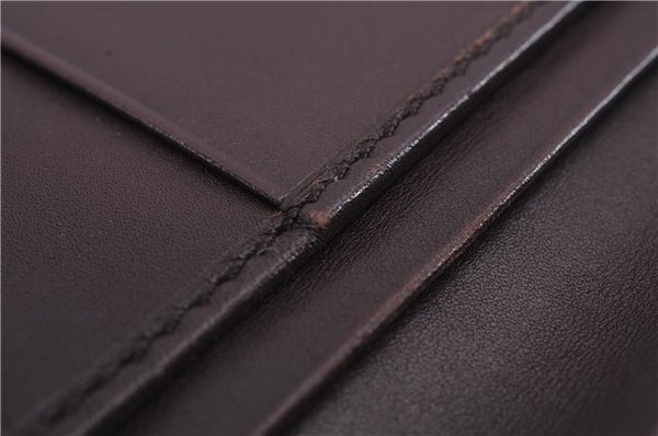 Authentic GUCCI Guccissima Card Case GG Leather 146230 Brown 3966E