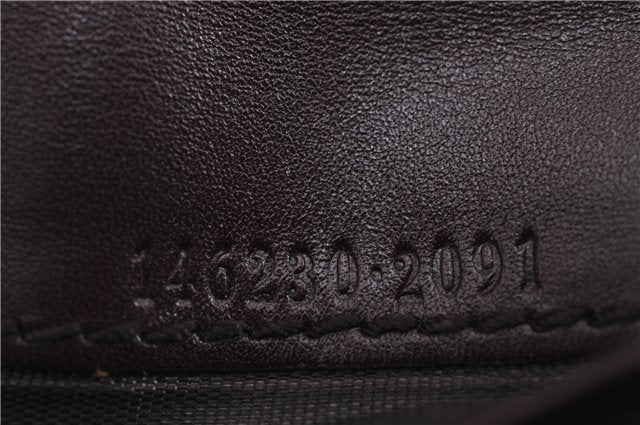 Authentic GUCCI Guccissima Card Case GG Leather 146230 Brown 3966E
