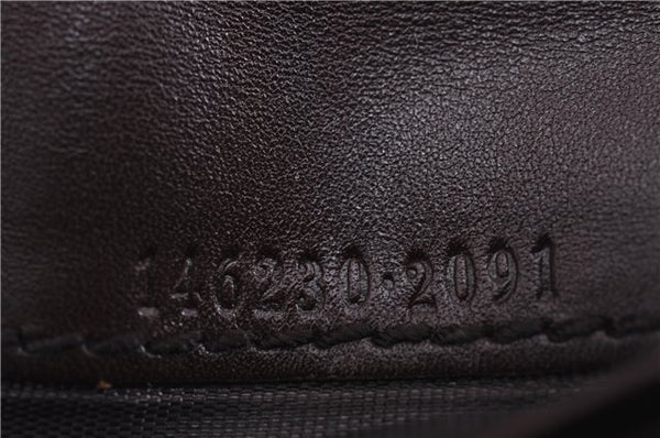 Authentic GUCCI Guccissima Card Case GG Leather 146230 Brown 3966E