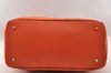 Authentic Christian Dior Panarea Cannage Tote Bag PVC Leather Orange CD 3967I