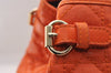 Authentic Christian Dior Panarea Cannage Tote Bag PVC Leather Orange CD 3967I