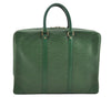 Authentic Louis Vuitton Epi Porte Documents Voyage Briefcase M54474 Green  3968I