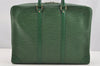 Authentic Louis Vuitton Epi Porte Documents Voyage Briefcase M54474 Green  3968I
