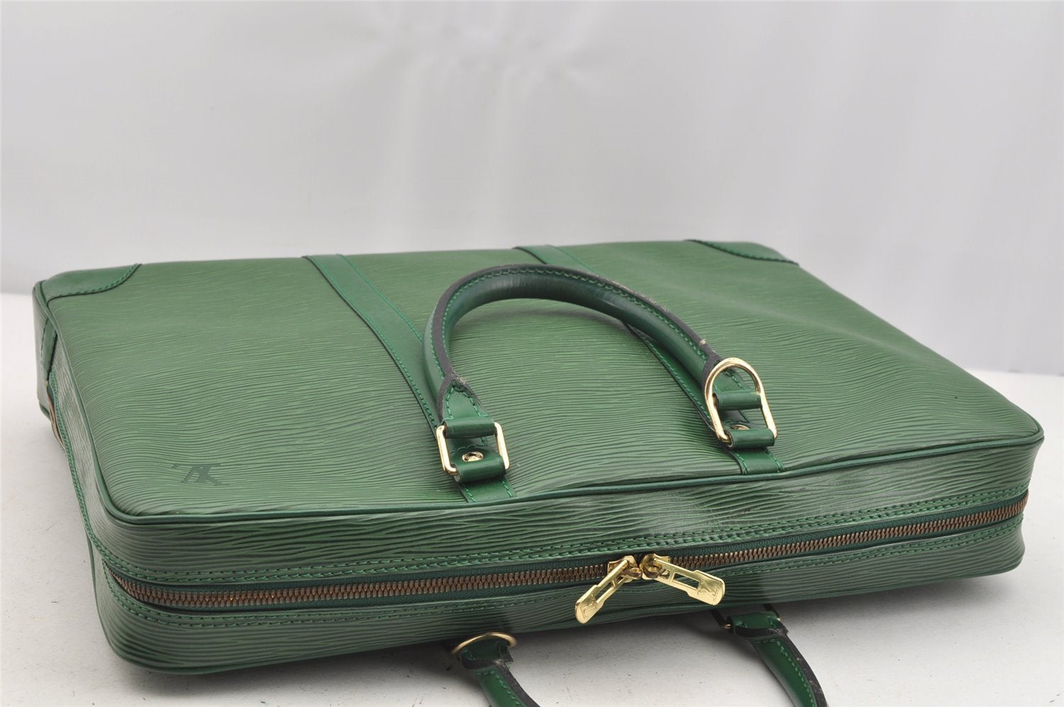 Authentic Louis Vuitton Epi Porte Documents Voyage Briefcase M54474 Green  3968I