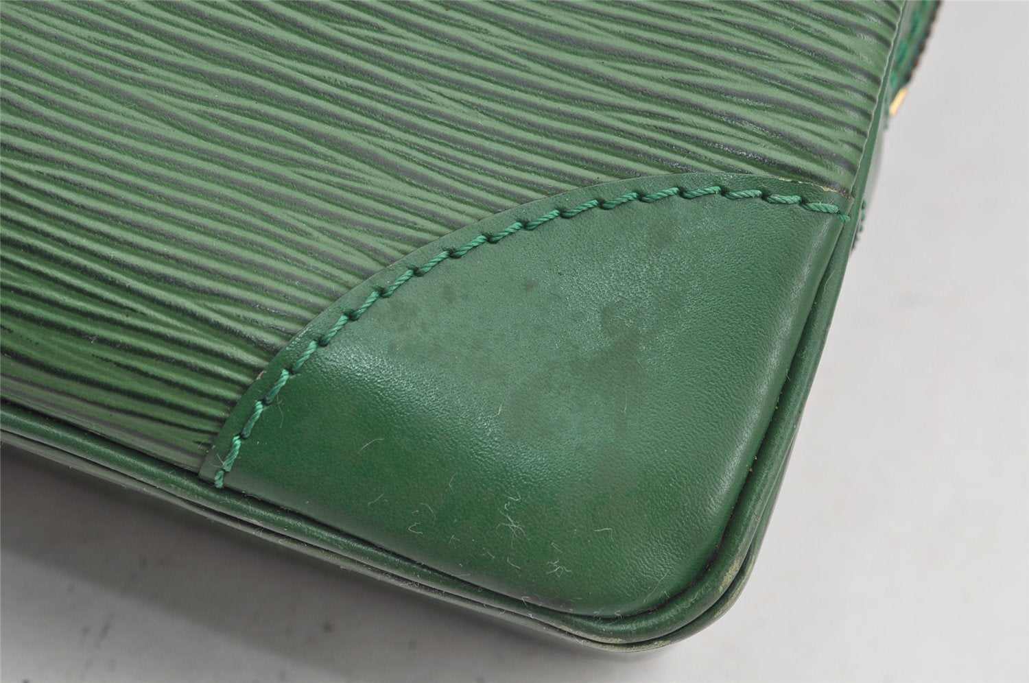 Authentic Louis Vuitton Epi Porte Documents Voyage Briefcase M54474 Green  3968I