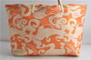 Authentic FENDI Camouflage Pattern Shoulder Tote Bag Satin Leather Orange 3971D