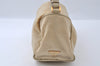 Authentic PRADA Nylon Tessuto Saffiano Leather Shoulder Hand Bag Beige 3971I