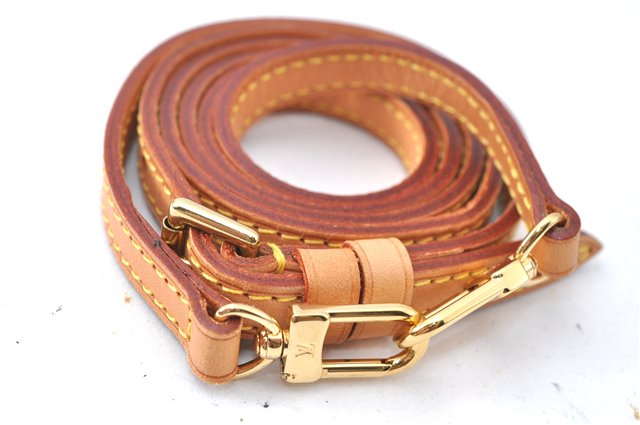 Authentic Louis Vuitton Leather Shoulder Strap Beige 39-46.1