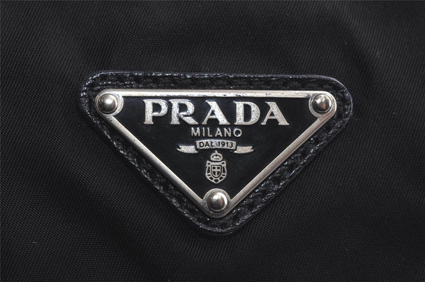 Authentic PRADA Nylon Tessuto Leather Shoulder Cross Body Bag Black 3975I