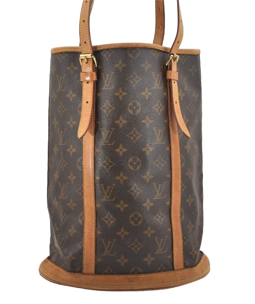 Authentic Louis Vuitton Monogram Bucket GM Shoulder Tote Bag M42236 Junk 3976I