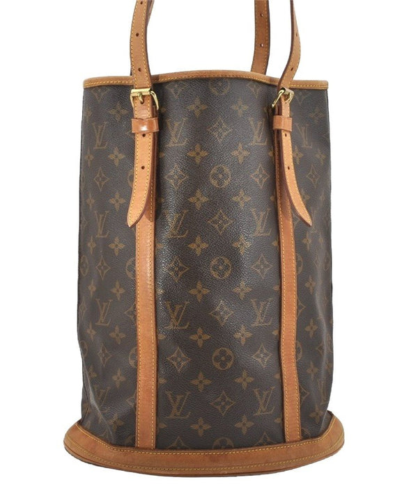 Authentic Louis Vuitton Monogram Bucket GM Shoulder Tote Bag M42236 Junk 3976I