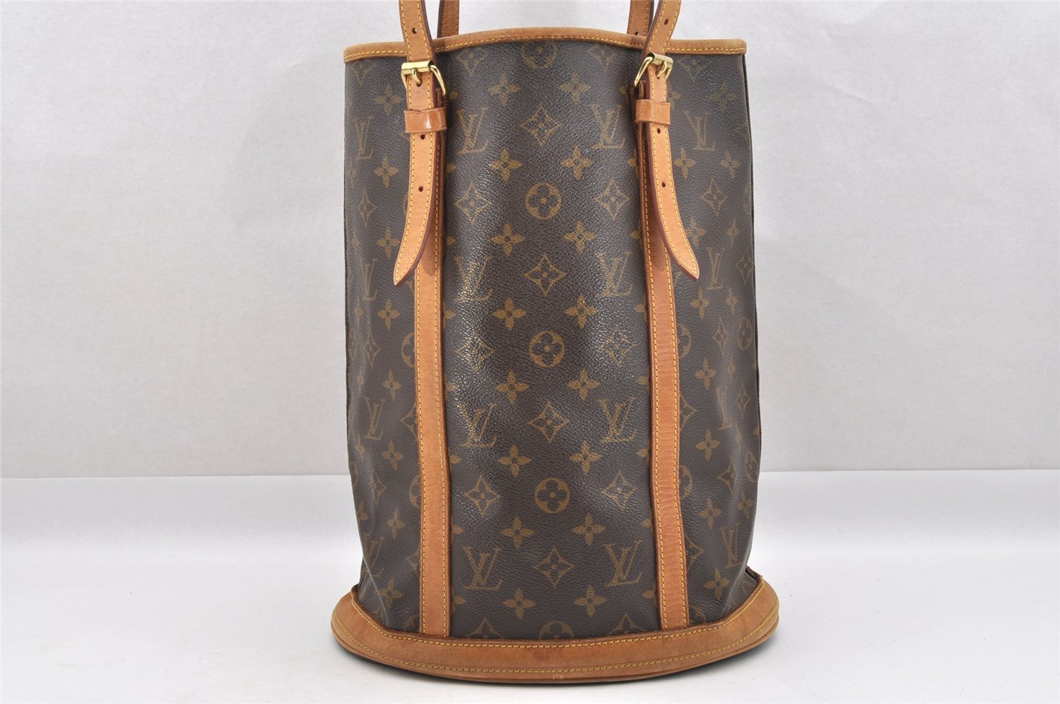 Authentic Louis Vuitton Monogram Bucket GM Shoulder Tote Bag M42236 Junk 3976I