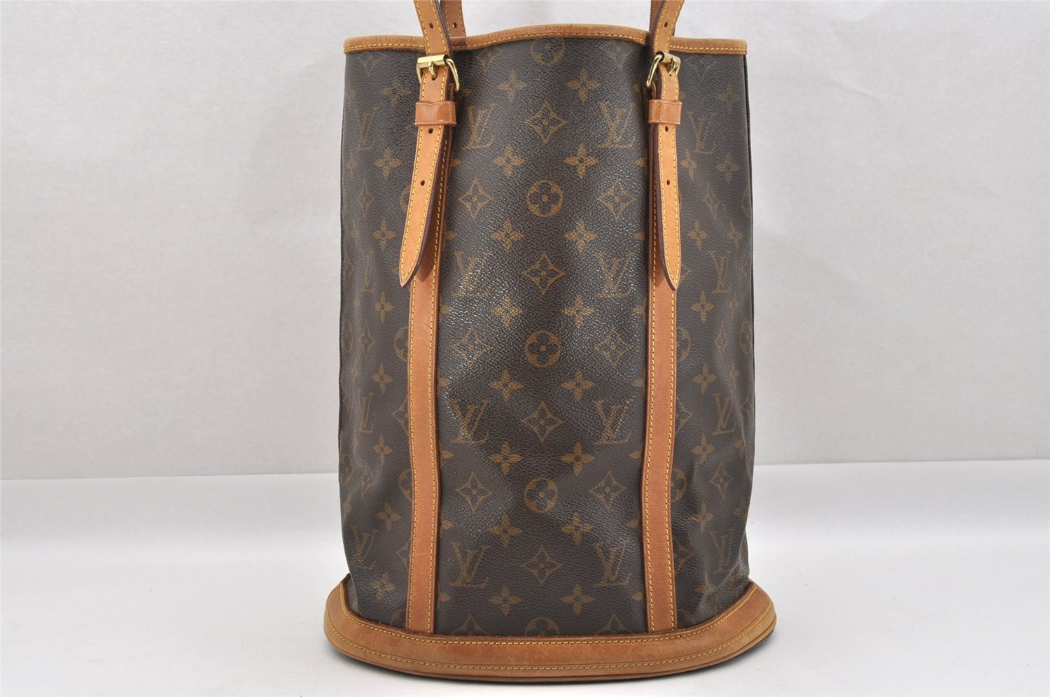 Authentic Louis Vuitton Monogram Bucket GM Shoulder Tote Bag M42236 Junk 3976I
